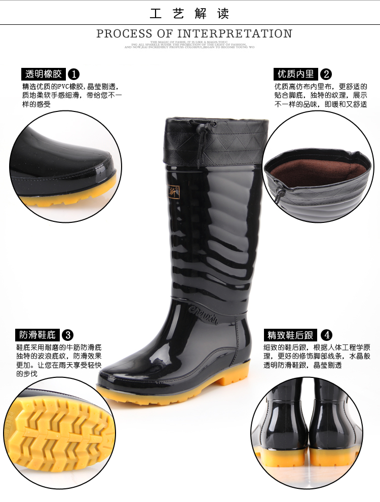 Chaussures - bottes caoutchouc homme - semelle tendon - Ref 961426 Image 7
