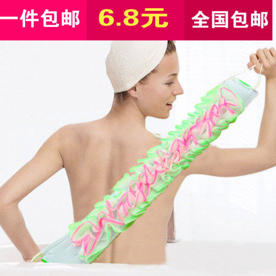 Strong decontamination rub mud double-sided scrub towel pull back strip exfoliation free scrub bath towel rub back thickened wipe back towel