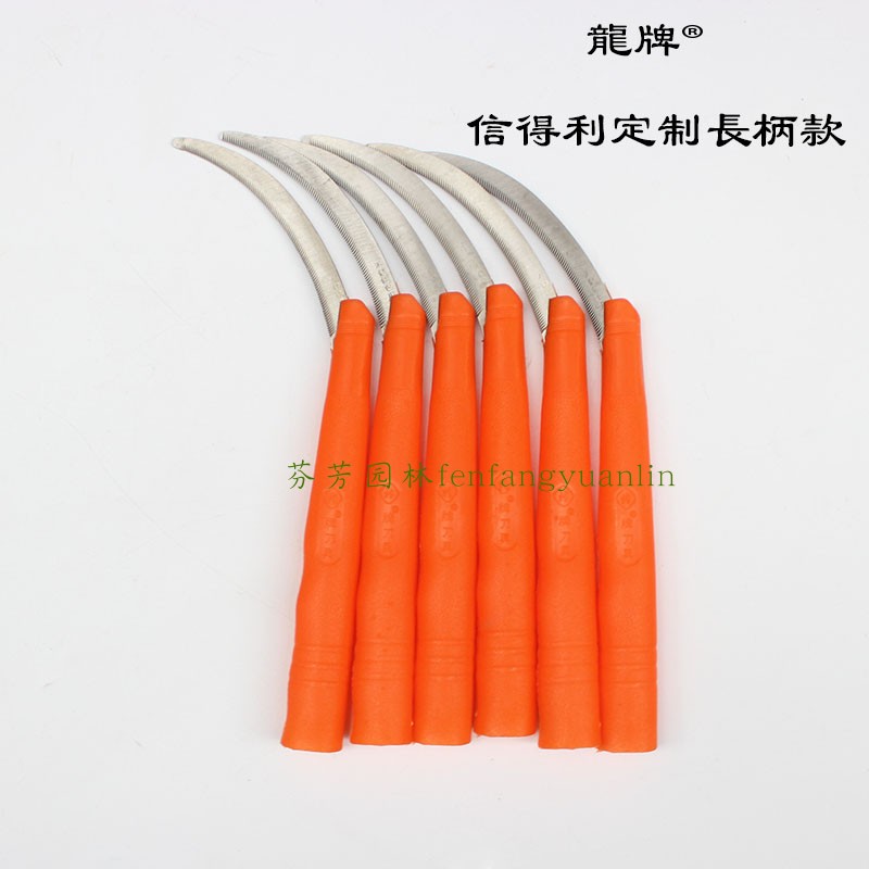 Dragon Card Letter Tory serrated Sickle Sickle Custom Subsection Lengthened Handle Cut Cardboard Plastic Cutter Cut Grass Cut Vegetable Serrated Sickle