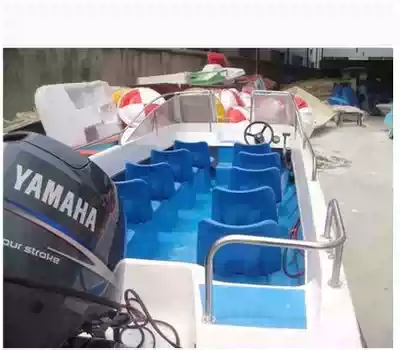 5 9 m fiberglass speedboat 10-seater patrol boat yacht assault boat breeding boat tourist boat can be hung on the outside