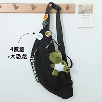 Черный значок, динозавр, 4 шт