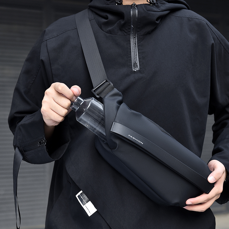 Men's Crossbody Bag, Waterproof, Fashionable, Trendy Chest Bag, Motorcycle Riding Backpack, Sports Waist Bag, Men's Single Shoulder Small Shoulder Bag