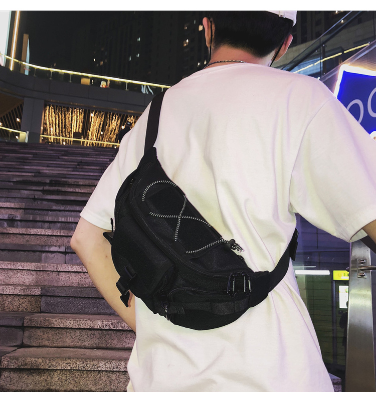 Túi ngực nam thời trang đường phố 2019 mới thủy triều siêu lửa túi đôi sử dụng túi đa năng túi vải vai Messenger - Túi của con người ví lv