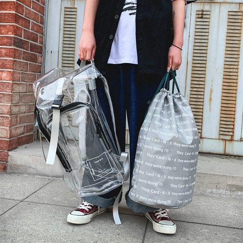 Светоотражающий трехмерный прозрачный вместительный и большой школьный рюкзак из ПВХ в стиле хип-хоп, европейский стиль