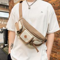 Trendy brand chest bag mens cross-body bag workwear sports and leisure waist bag outdoor cycling boys single shoulder cross-body backpack women