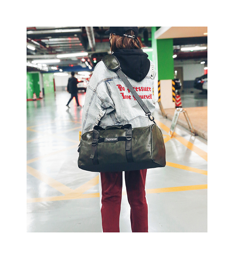 Túi du lịch nam công suất lớn Hàn Quốc túi duffel khoảng cách ngắn túi du lịch thể thao túi thể dục túi xách nữ túi xi lanh túi túi du lịch adidas
