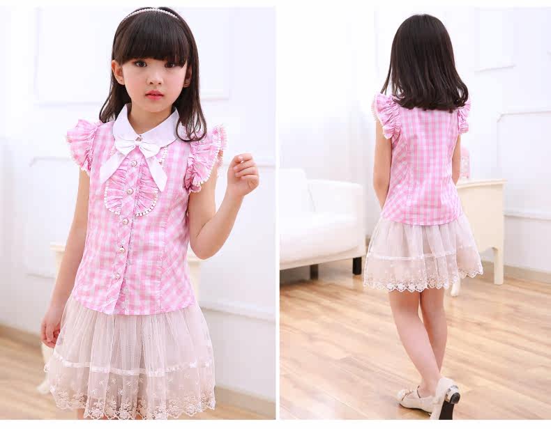 Chemise fille MORSAISTAR à manche courte - Ref 2086405 Image 32