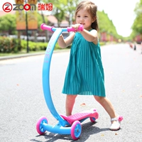 Đài Loan ZOOM Rim C100 trẻ em của ba bánh scooter 4-8 năm tuổi trọng lực chỉ đạo hợp kim nhôm xe đẩy mới xe đạp thống nhất trẻ em