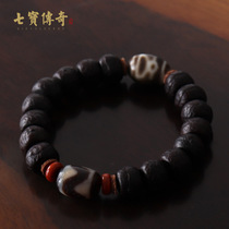 (Original Zhen) Tibet Laotian Pearl Handstring Natural Tiger Tooth Tianzhu Bracelet Candida Beads male and female handstrings