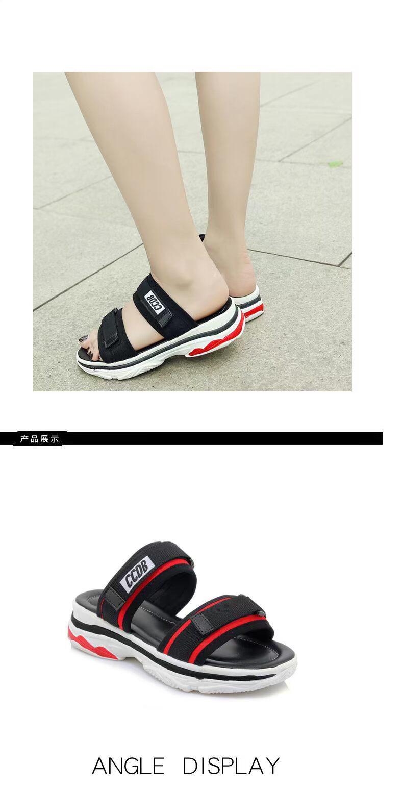 Mùa hè 2018 mới dép cao su đế xuồng cỡ nhỏ 31 32 33 cỡ lớn 40 41 42 43 dép nữ sandal fila