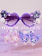 Purple Diamond Glasses+Purple Rice Hair Toving