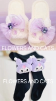 Purple Skill Star Slippers+носки
