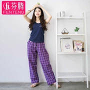 Quần Fenton Pajama Quần nữ Quần cotton Phần mỏng Băng thông Bông Thời trang Thủy triều Sinh viên Quần đơn Quần nhà