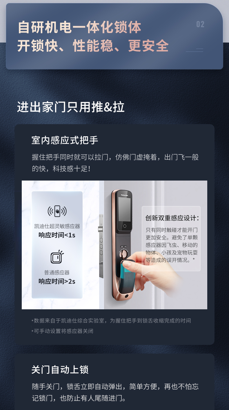 凯迪仕 K20 Pro智能锁 带室内屏 可视猫眼 实时视频对讲 图12