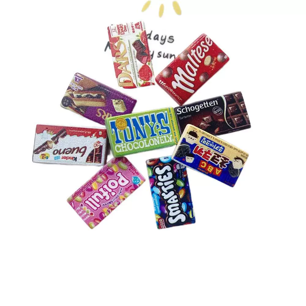 10PCS SIMULATION Chocolate Candy Box FlatBack Resin Cabochon