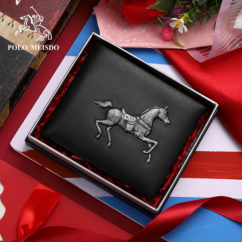 British Rav Laurenma ball men's wallet 2021 new genuine leather luxury brands Short business money clip individuality leather clip men's wave