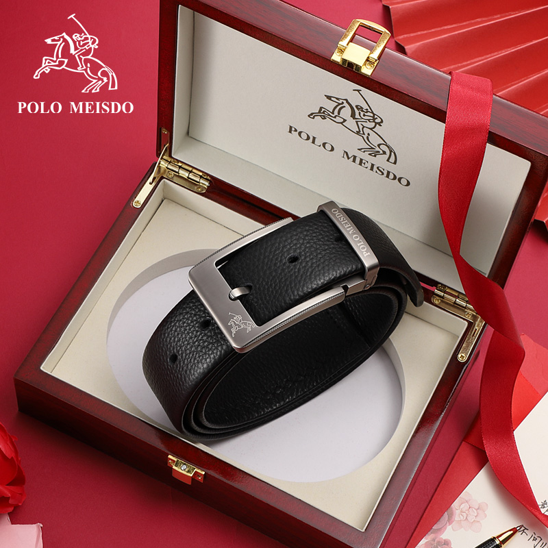 British Rav Laurenma ball leather strap man leather needle buckle men's belt young pure cow leather upscale pants with male boomer card