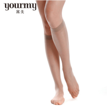 Yumei 1514 counter 5D velvet anti-off mid-tube socks ultra-thin high transparent womens socks mid-tube socks stockings