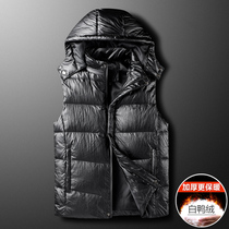 Fugui Bird Mens down vest mens warm down jacket sleeveless waistcoat handsome horse jacket