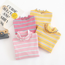 Spring and Autumn Girl Baby base shirt Baby Wear T-shirt Long Sleeve Top Cotton Foreign Gas 0-3 year-old Girl Elastic