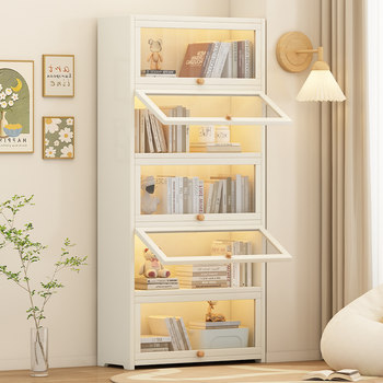 Bookshelf floor-standing storage rack integrated wall locker living room 2024 new storage display display cabinet bookcase