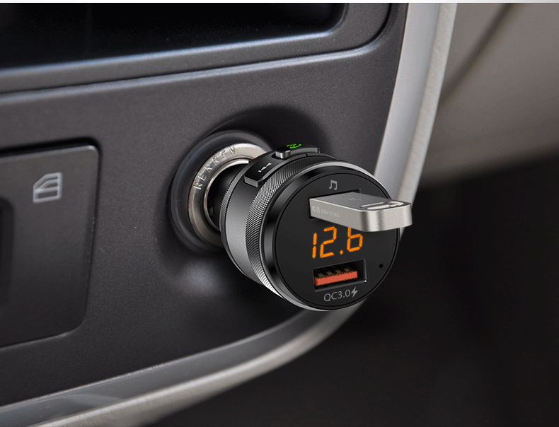 may chieu Xe Yushchenko Bluetooth mp3 máy nghe nhạc thuốc lá loại bật lửa không dây đa chức năng phổ quát U đĩa nhạc xe sạc - Trình phát TV thông minh củ phát sóng wifi