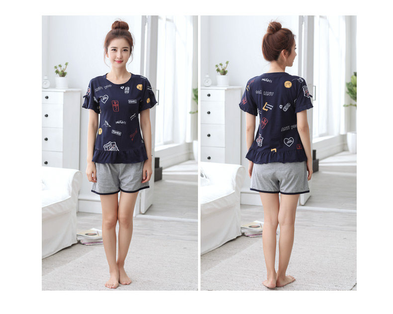 Pyjama mixte en Coton à manche courte - Ref 3005860 Image 33