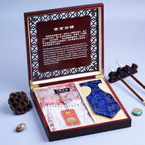 Nanjing Yunjin Chinese Characteristic Gift Scarf Tie Set Abroad Send Customers Send Foreigner Business Gift Gift Box