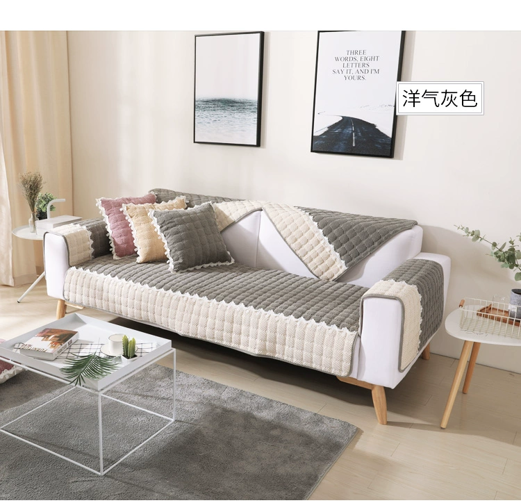 Bắc Âu hiện đại sofa nhỏ gọn đệm Four Seasons chung trượt vải da đệm con bao gồm tất cả tấm vải liệm khăn tùy chỉnh phổ biến - Ghế đệm / đệm Sofa