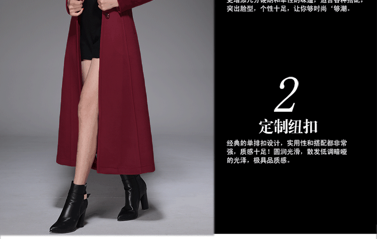 2017 mùa thu và mùa đông phụ nữ mới của len coat eo eo áo len Slim dài áo gió nữ đoạn dài trên đầu gối mẫu áo dạ ngắn đẹp 2019