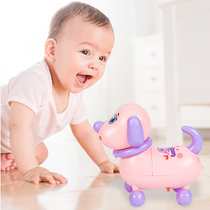 Children with light music electric motor robot dog puzzle will walk electronic puppy toy female baby gift