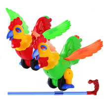 Baby stroller push push music Baby hand push plane toy Children learn to walk single rod 1-2 years old putter