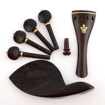Natural uwood violin accessories 4 4 Umwood inlaid copper flower accessories muttori shaft pull string plate tail column