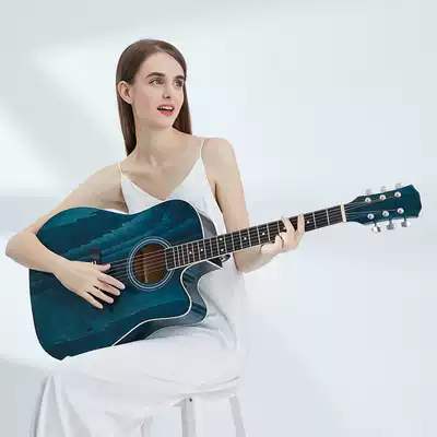 Single board folk song beginner guitar 40 inch 41 inch wooden guitar adult male and female students beginner self-taught instrument