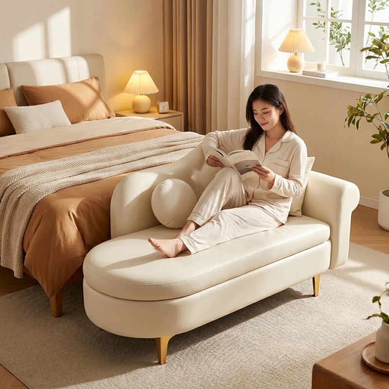 Small Apartment Upgrade with Storage, Chaise Lounge Sofa, European-Style Recliner, Bedroom Mini Clothing Store Rest Area, Single Sofa Small Apartment Upgrade with Storage, Chaise Lounge Sofa, European-Style Recliner, Bedroom Mini Clothing Store Rest Area, Single Sofa