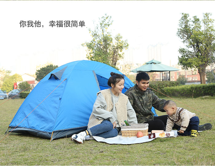 Lều leo ​​núi ngoài trời cắm trại cắm trại bốn mùa hoang dã dày không thấm nước mưa siêu nhẹ 2 người đôi thiết bị - Lều / mái hiên / phụ kiện lều bạt lều