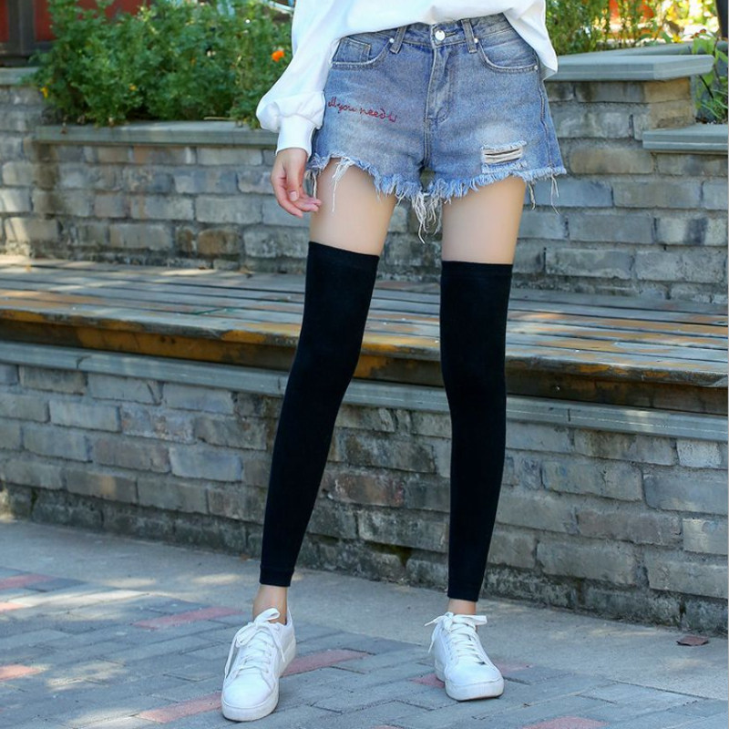 Lengthened thin-style kneecap sock jacket over kneecap stockings warm and old chill leg spring summer ladies' air conditioning room anti-chill leg