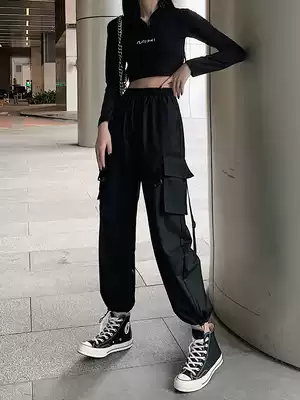 Overalls women's loose BF spring and autumn 2020 new high waist slim Joker women's pants toe sports casual pants