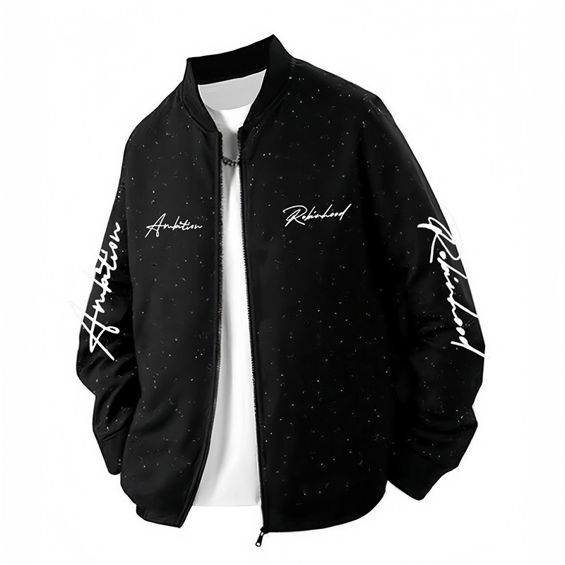 2025 New Style Starry Sky Spring and Autumn High Street Men's Motorcycle Loose Bomber Jacket Baseball Coat Unisex