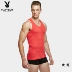 Playboy nam vest cotton cotton thanh niên trung niên thoáng khí thể thao mùa hè chạm đáy vest lỏng áo lót 2 dây Áo vest
