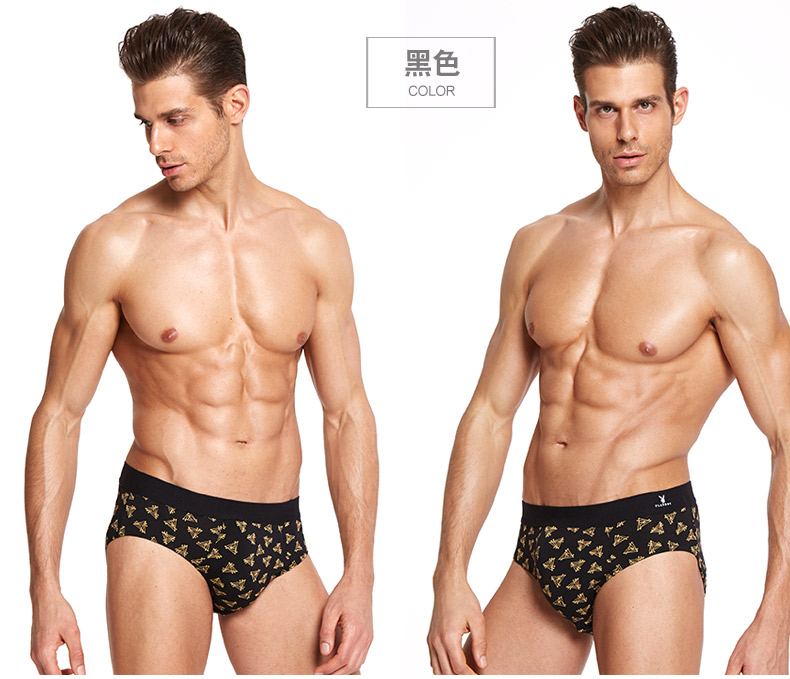 Playboy đồ lót nam tóm tắt mùa hè băng lụa thoáng khí eo u lồi nam tam giác đồ lót kích thước lớn đồ lót quần áo lót