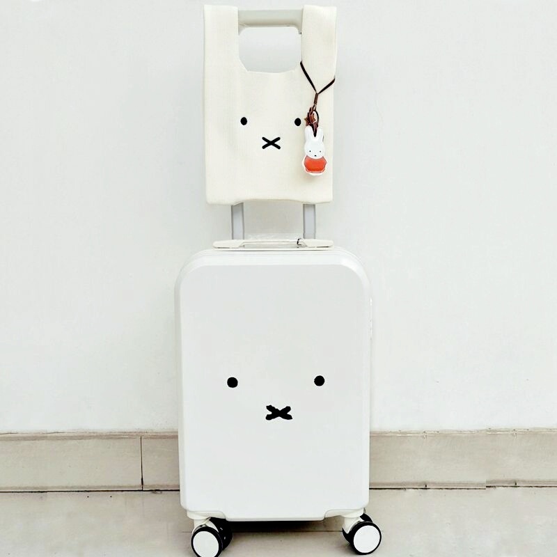 20-Inch Miffy Rabbit Cute Suitcase 2026 New Model Travel Suitcase Trolley Case Travel Box Carry-On Suitcase