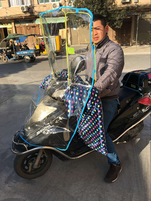 HD xe máy điện pin kính chắn gió phía trước ấm áp gió là mùa xuân, mùa hè, mùa thu và mùa đông mưa dày dày trong suốt 	kính chắn gió xe máy sh