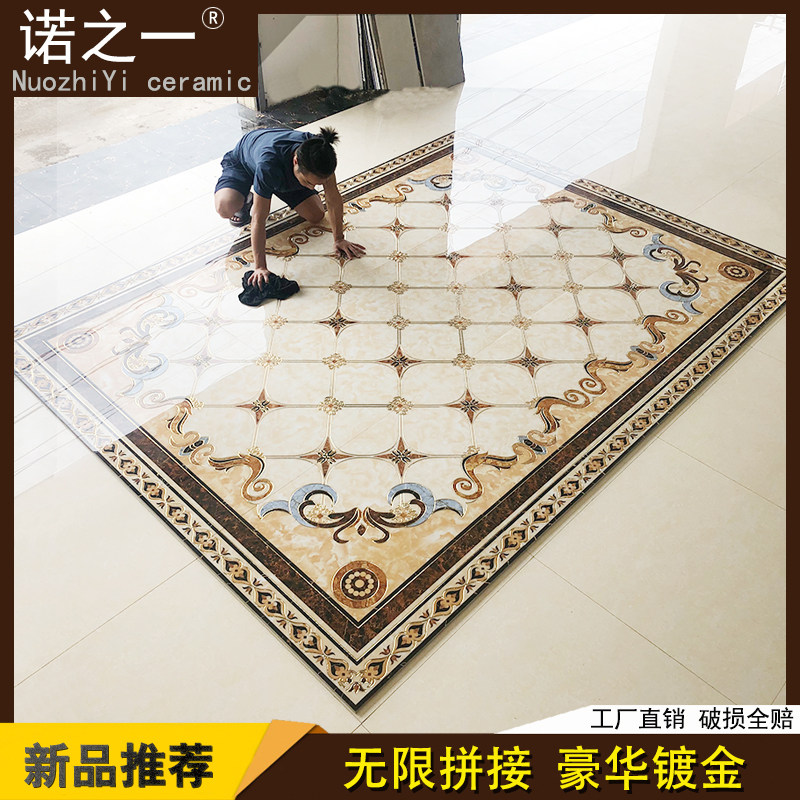 Unlimited Splicing Eurostyle Parquet Tile Minimalist Living-room Hallway Aisle Carpet Flower Jigsaw Puzzle gold plated throwing bricks