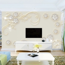 TV background wall paper 5d three-dimensional fashion atmosphere new mural Chinese style simple and generous film and television wall cloth