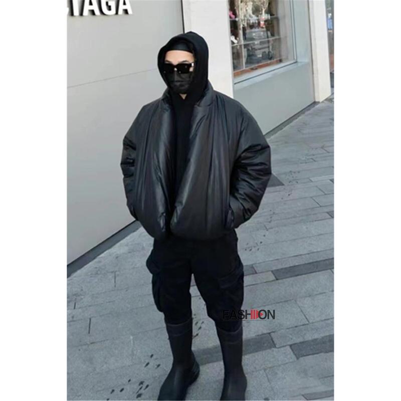 Yeezy Kanye Collaboration Unisex Stand-Collar Short Puffer Jacket down Coat Cotton Jacket
