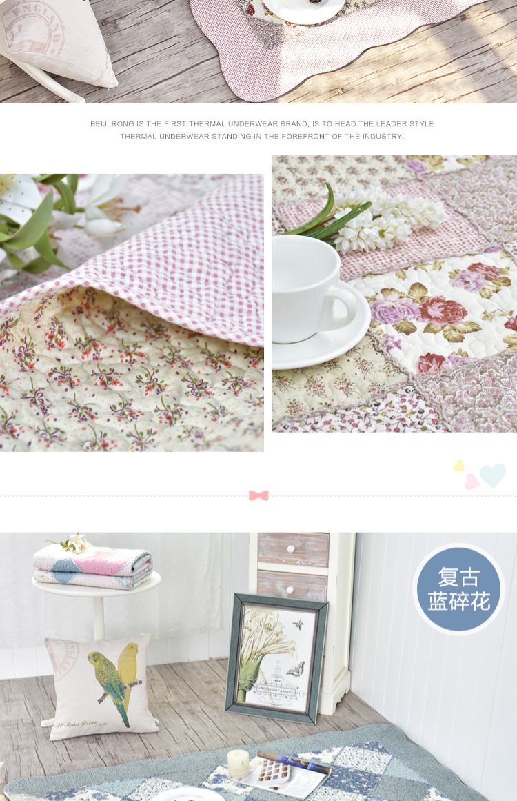 Bông cotton nhà hình chữ nhật Vườn phòng ngủ Hàn Quốc Thảm trải giường đầu giường Máy giặt có thể giặt được - Thảm thảm lông