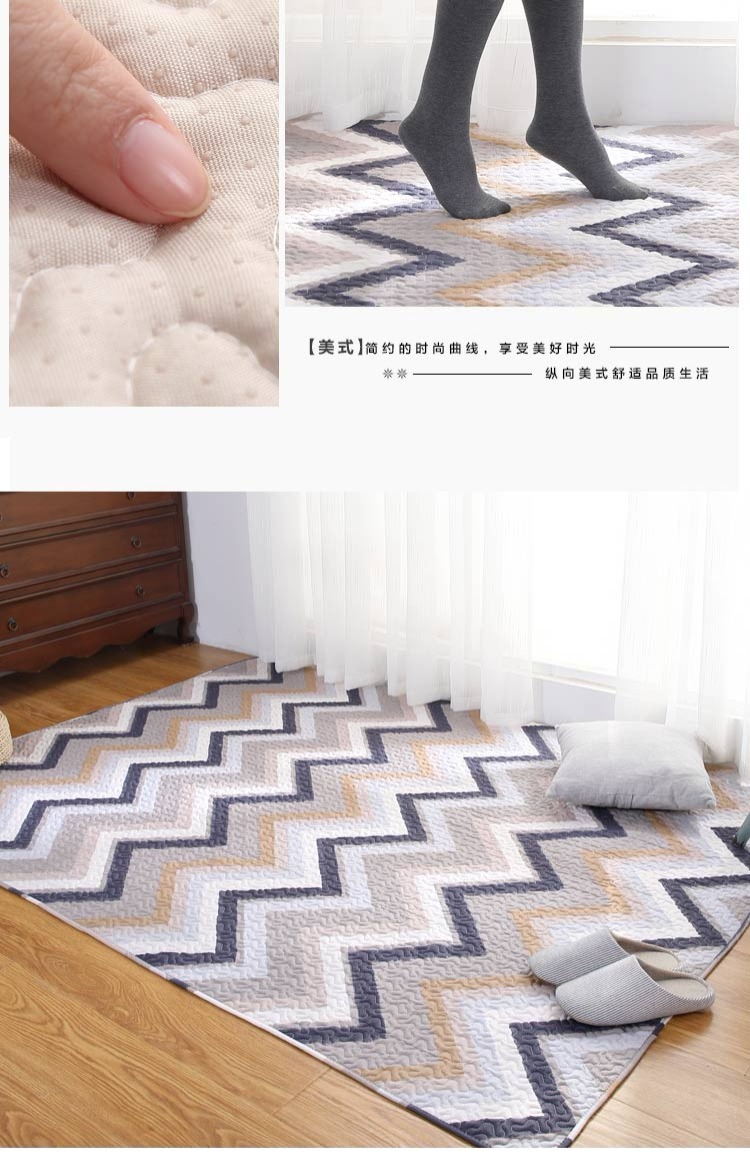 American bé bông nhà bò mat giường thảm thảm bàn cà phê phòng thảm tatami sống máy rửa - Thảm sàn thảm trải bếp
