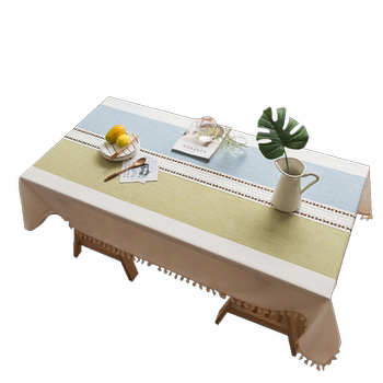 Modern simple ins style cotton and linen small fresh tablecloth Modern simple ins style cotton and linen small fresh tablecloth