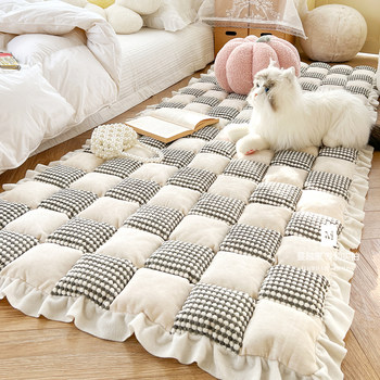 M.life super soft and waxy cream style steamed bun mat thickened floor mat bedroom bedside carpet non-slip mat full floor mat